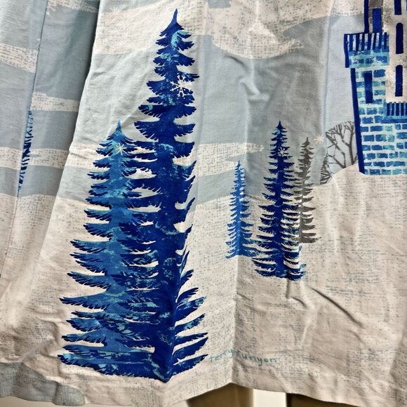 Pinup Couture Jenny Skirt Size S Blue Winter Castle - Picture 9 of 14